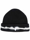 art logo knit beanie black - OFF WHITE - BALAAN 1