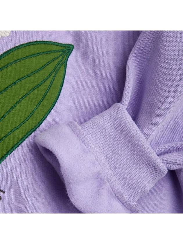 Kids Lily Embroidery Brushed Sweatshirt Purple 22720130 45 - MINI RODINI - BALAAN 4