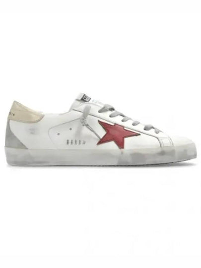 Superstar Leather Low Top Sneakers Red White - GOLDEN GOOSE - BALAAN 2