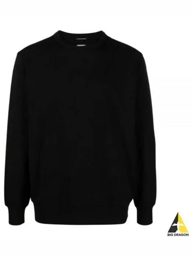 Metropolis Series Stretch Fleece Logo Sweatshirt Black - CP COMPANY - BALAAN 2