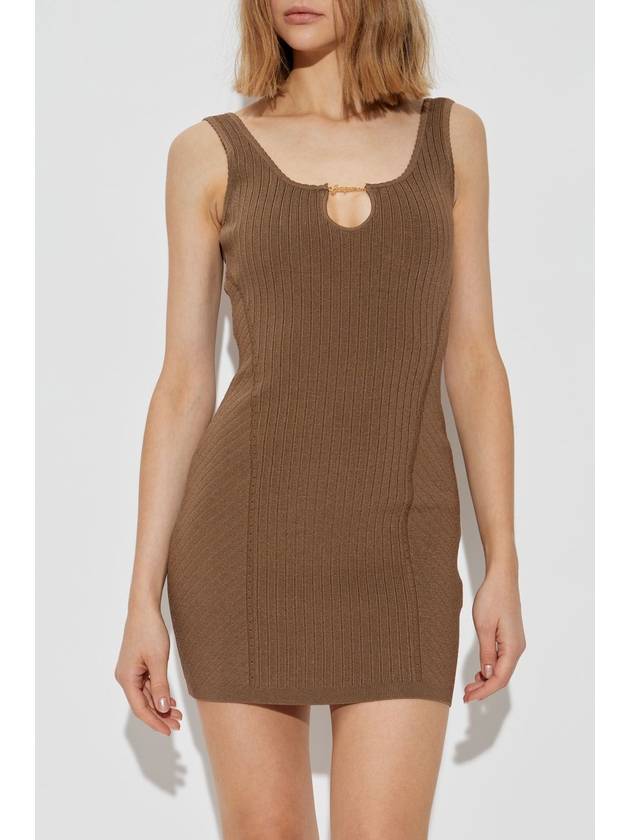 Jacquemus Dress With Logo, Women's, Brown - JACQUEMUS - BALAAN 3