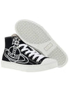 Logo Canvas High-Top Sneakers Black - VIVIENNE WESTWOOD - BALAAN 6