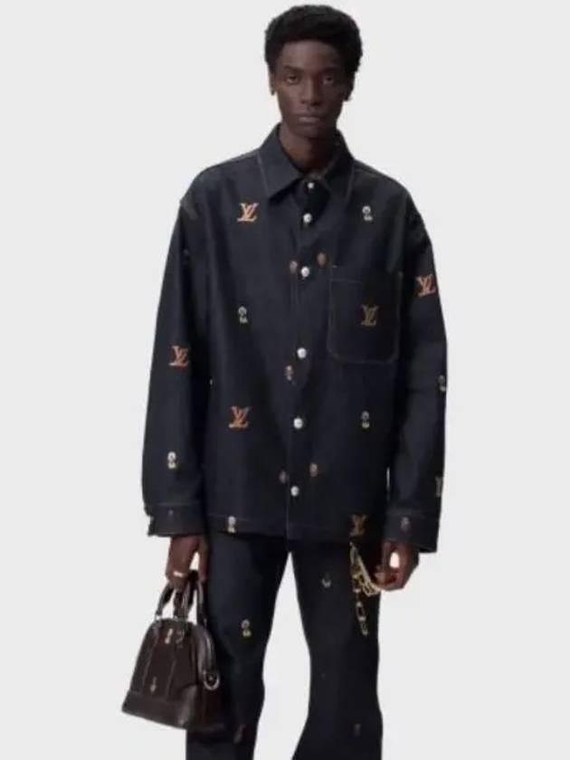 Embroidered denim overshirt 1AFHVG - LOUIS VUITTON - BALAAN 1