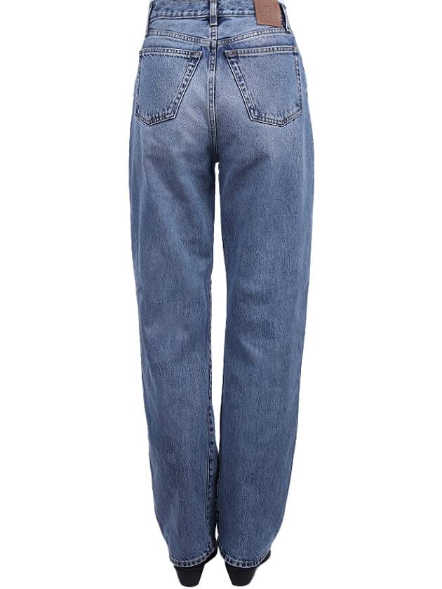Women's Twisted Seam Denim Straight Jeans One Blue - TOTEME - BALAAN.