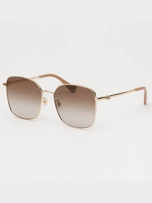 Eyewear Interlocking G Square Sunglasses Gold Brown - GUCCI - BALAAN 8