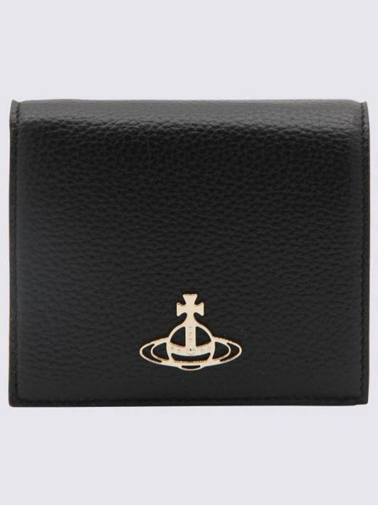 Men's ORB Logo Half Wallet Black - VIVIENNE WESTWOOD - BALAAN 1