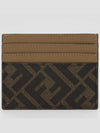 FF Logo Card Wallet Brown - FENDI - BALAAN 3