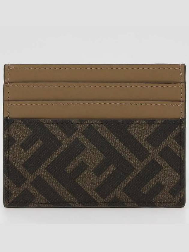 FF Logo Card Wallet Brown - FENDI - BALAAN 3