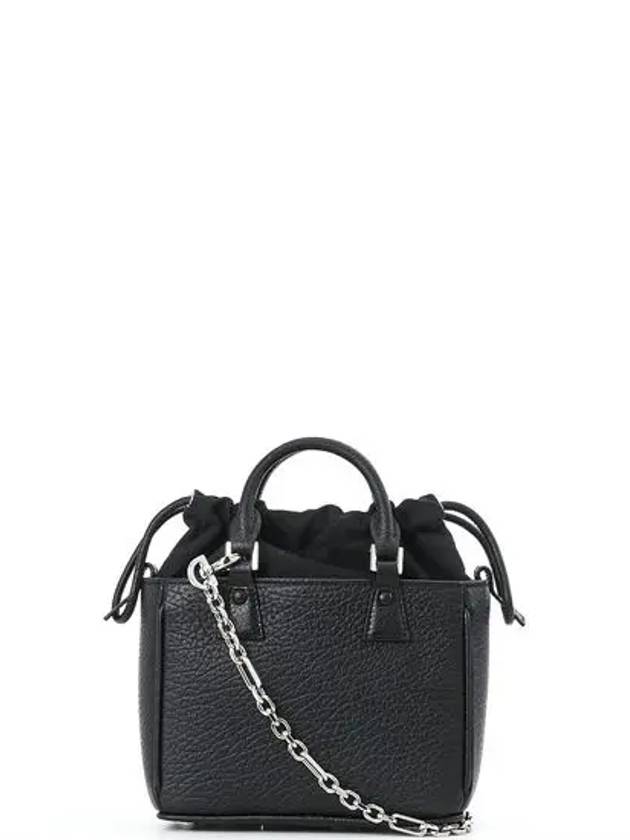 Horizontal Leather Shoulder Bag Black - MAISON MARGIELA - BALAAN 5