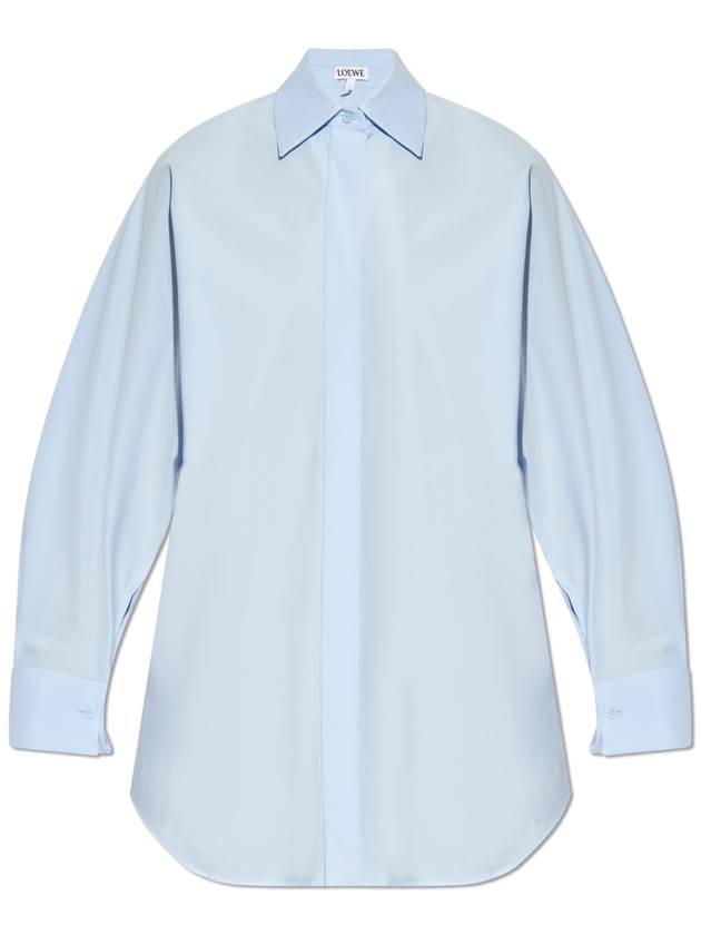 Loewe Cotton Shirt, Women's, Light Blue - LOEWE - BALAAN 1