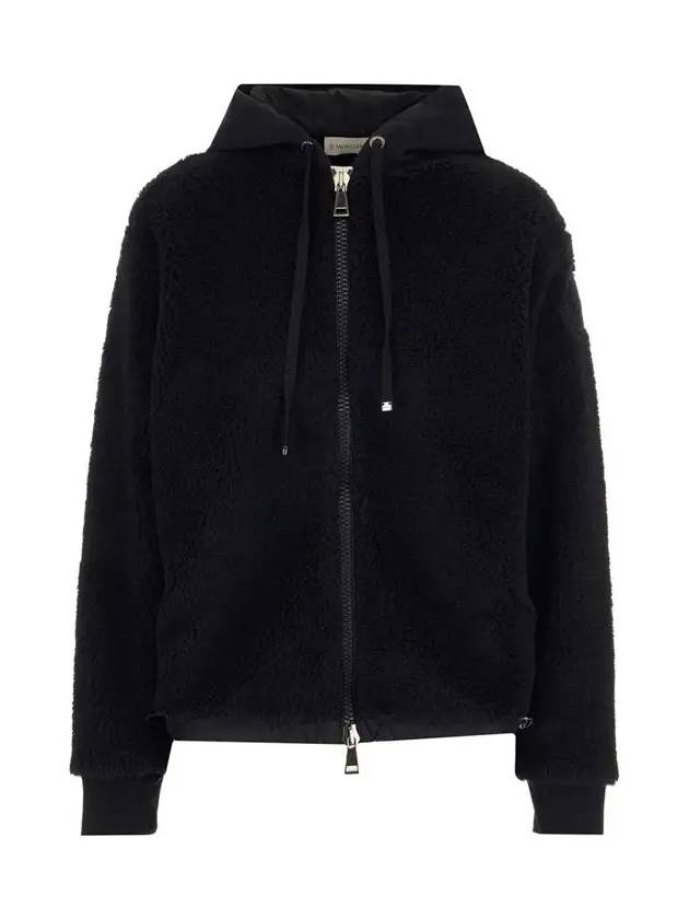 12th Anniversary Fleece Pattern Zip Jacket Black 8G734 00 V8145 999 - MONCLER - BALAAN 1