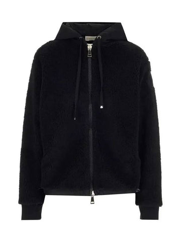 12th Anniversary Fleece Pattern Zip Jacket Black 8G734 00 V8145 999 - MONCLER - BALAAN 1