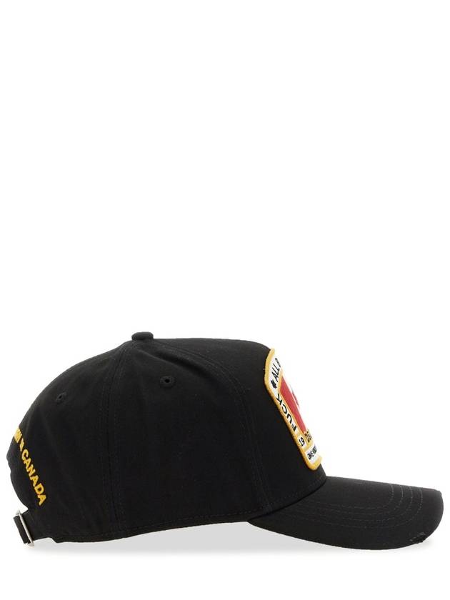 Canadian Flag Ball Cap Black - DSQUARED2 - BALAAN 7