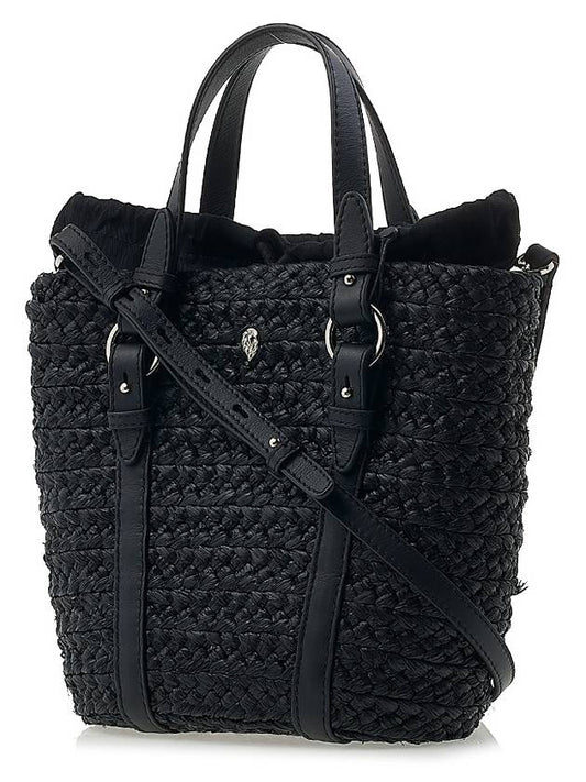 Women s Finimil Bridle Raffia Tote Bag BAG51190 CHARCOAL BLACK - HELEN KAMINSKI - BALAAN 2