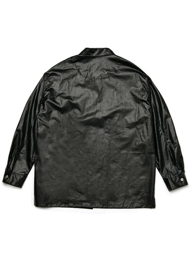 Fake Leather Shirt Black - MOTH - BALAAN 4