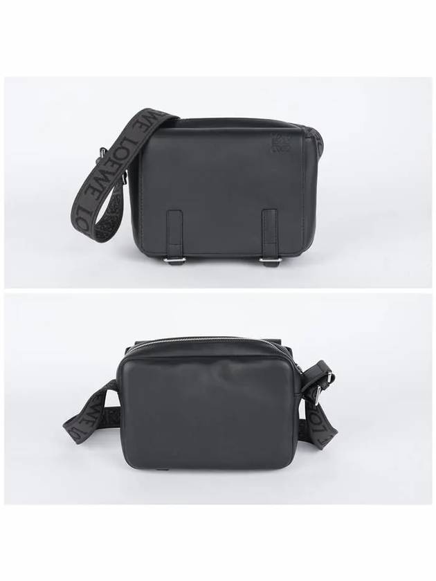 Military Leather Messenger Bag Black - LOEWE - BALAAN 3