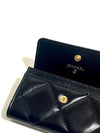 19 Gold Hardware Lambskin Flap Card Wallet Black - CHANEL - BALAAN 7