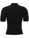 Embroidery ORB Logo Wool Knit Top Black - VIVIENNE WESTWOOD - BALAAN 3