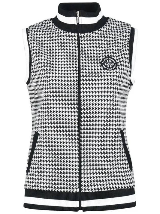 Women s Swallow Pattern Full Zip Up Vest JB4A533W - LUX GOLF - BALAAN 2