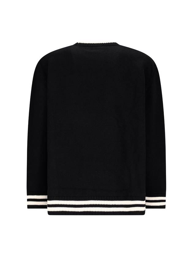 Skull Logo Print Wool Knit Top Black - ALEXANDER MCQUEEN - BALAAN 3