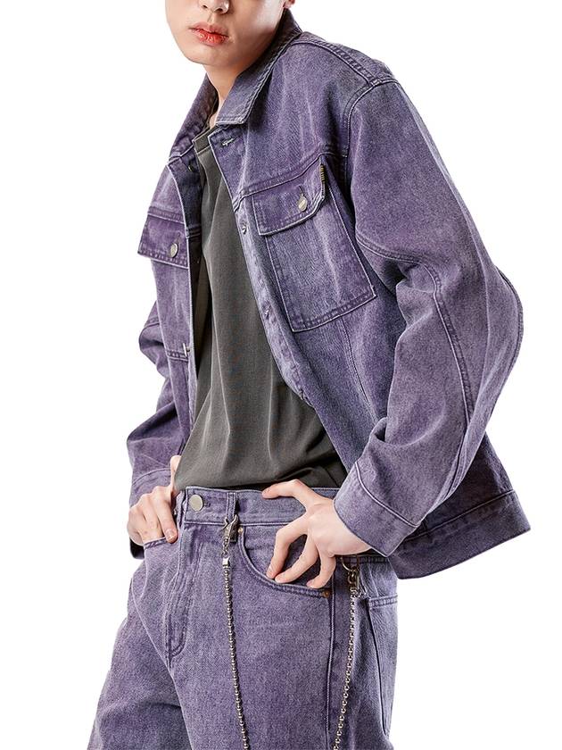 Cairo Pigment Denim Jacket Purple - PHILOGRAM - BALAAN 2