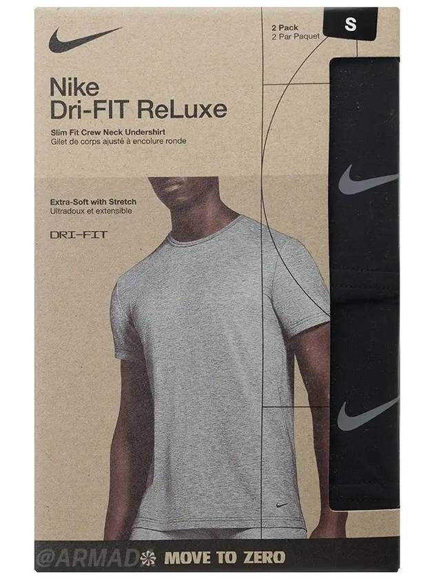 Dri Fit Relux Crew Neck Short Sleeve T-Shirt 2 Pack Set Black - NIKE - BALAAN 9