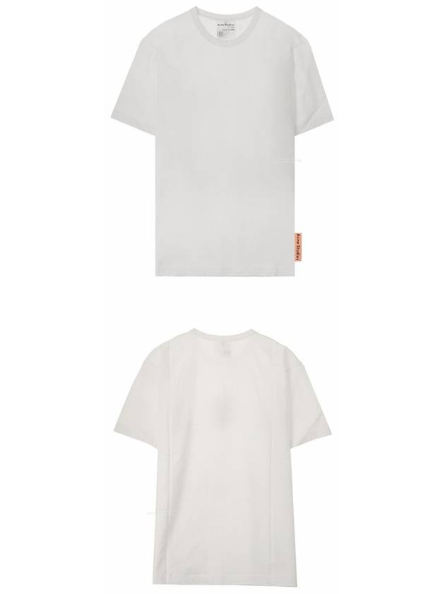 Label Logo Cotton Short Sleeve T-Shirt White - ACNE STUDIOS - BALAAN 6