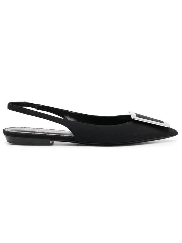 Women's Maxine Slingback Flats Black - SAINT LAURENT - BALAAN 1