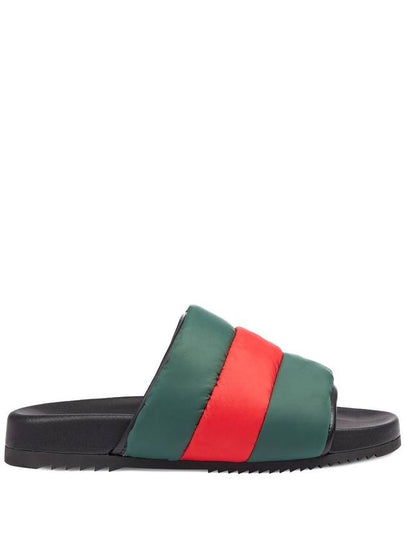 nylon padded web slippers black - GUCCI - BALAAN 2