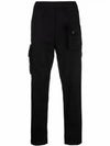 Men's Waffen Patch Utility Cargo Straight Pants Black - STONE ISLAND - BALAAN 2