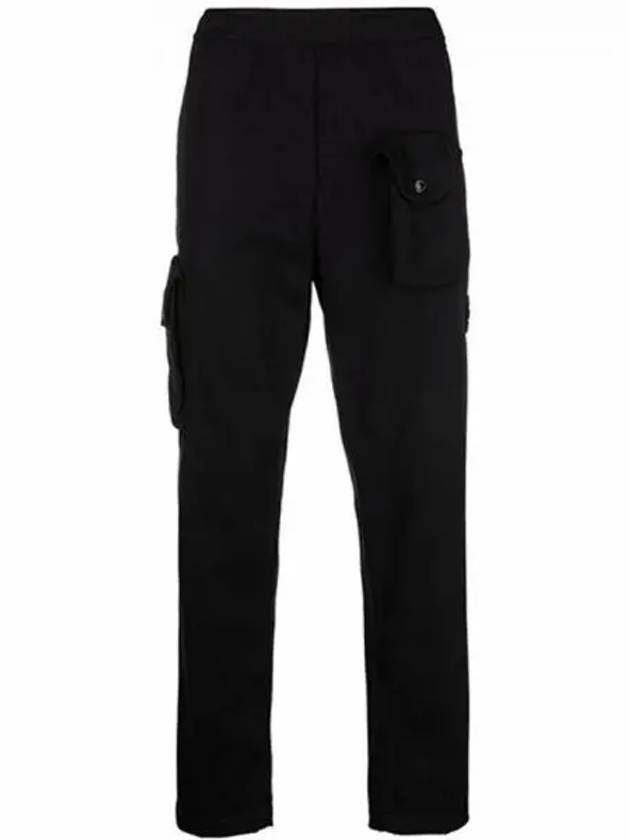 Men's Waffen Patch Utility Cargo Straight Pants Black - STONE ISLAND - BALAAN 2