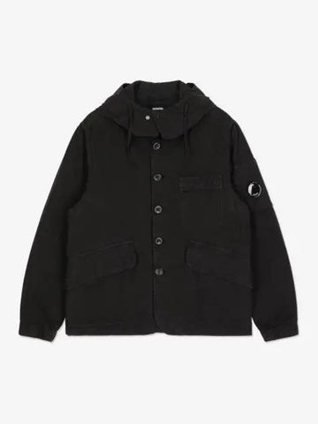 Men's Multi Pocket Hooded Jacket Black - CP COMPANY - BALAAN 1