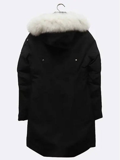 Black color STIRLING white fur hood women s padding - MOOSE KNUCKLES - BALAAN 2