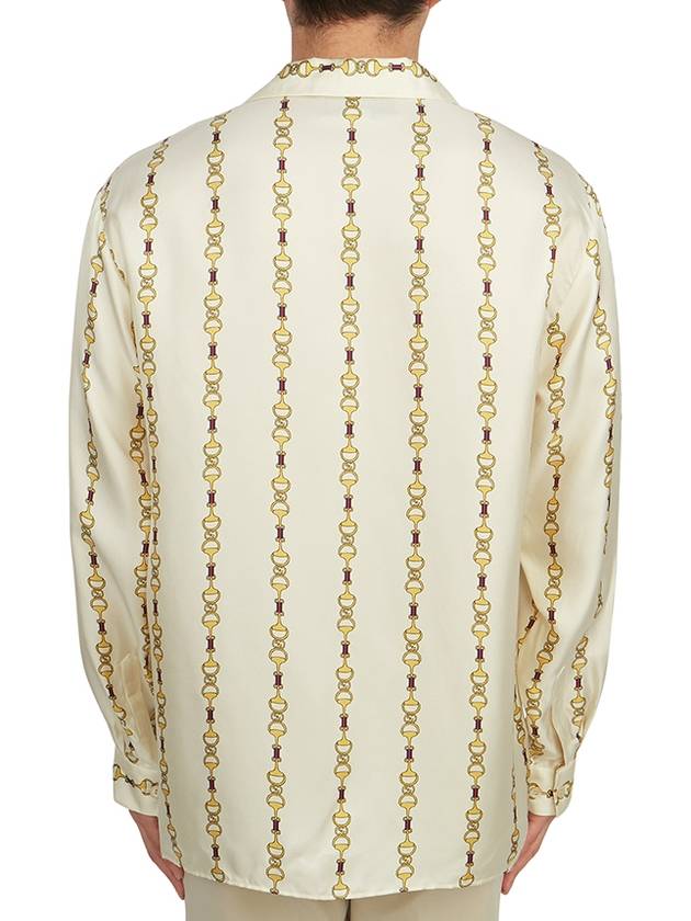 Horsebit Vacation Long Sleeve Shirt Ivory - GUCCI - BALAAN 5