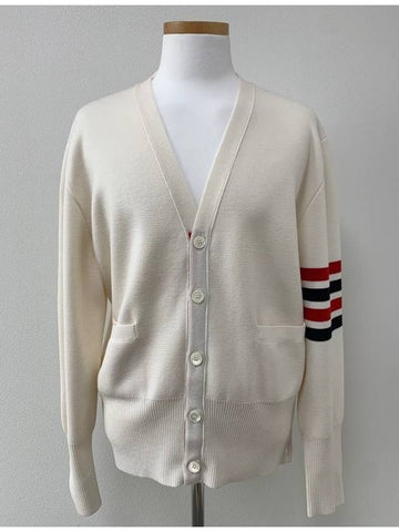 Milano Stitch Cardigan MKC160A - THOM BROWNE - BALAAN 1