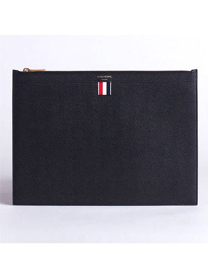 Medium Document Holder Clutch Bag Black - THOM BROWNE - BALAAN 2