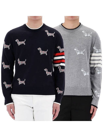 diagonal relaxed Hector pullover knit 2 types MKA490B Y1002 - THOM BROWNE - BALAAN 1