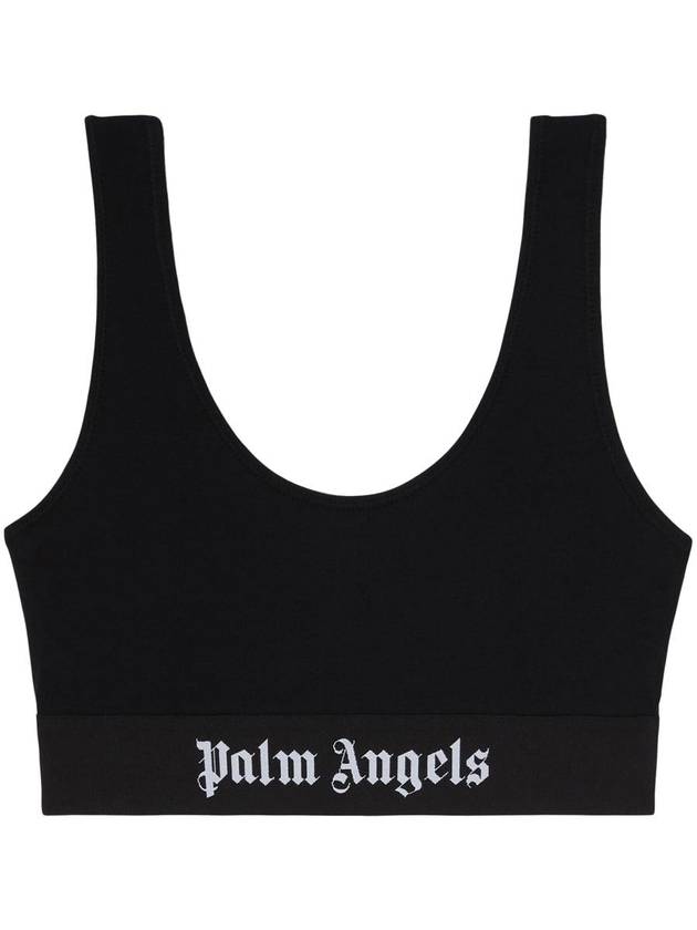 Palm Angels Classic Logo-Underband Scoop-Neck Bra - PALM ANGELS - BALAAN 1