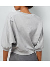 Cotton Jersey Crop Sweatshirt Grey - GUCCI - BALAAN 5