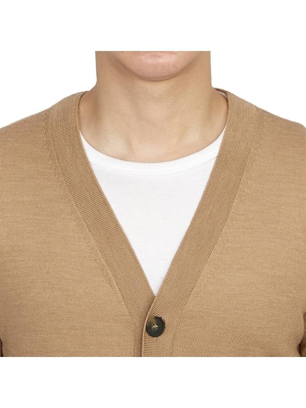 Samuel V-Neck Wool Cardigan Beige - A.P.C. - BALAAN 7