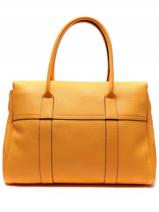 Heavy Grain Bayswater Tote Bag Double Yellow - MULBERRY - BALAAN 5