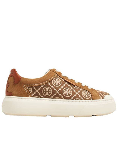 Ladybug Monogram Low Top Sneakers Brown - TORY BURCH - BALAAN 2