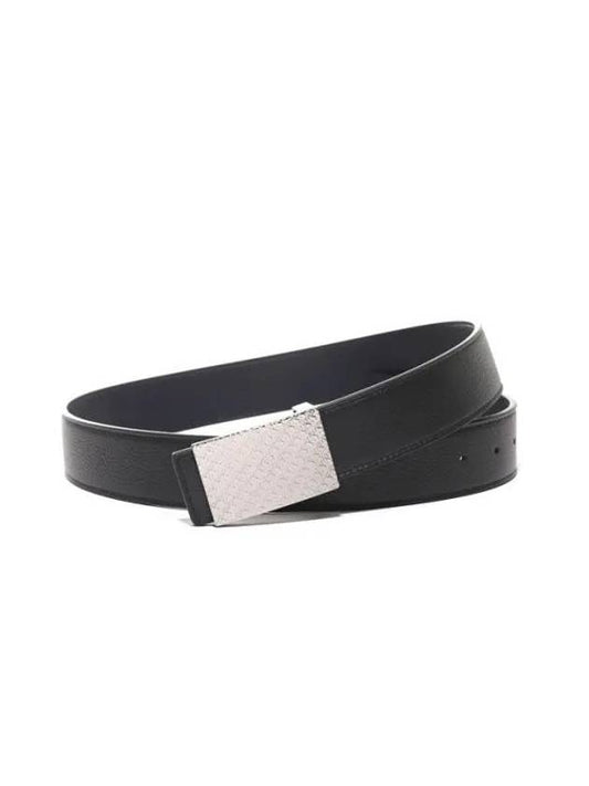 Oblique Buckle Reversible Leather Belt Black - DIOR - BALAAN 1