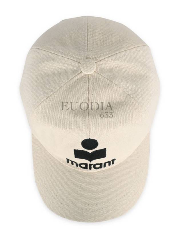 Tyron Embroidered Logo Ball Cap Ecru - ISABEL MARANT - BALAAN 8