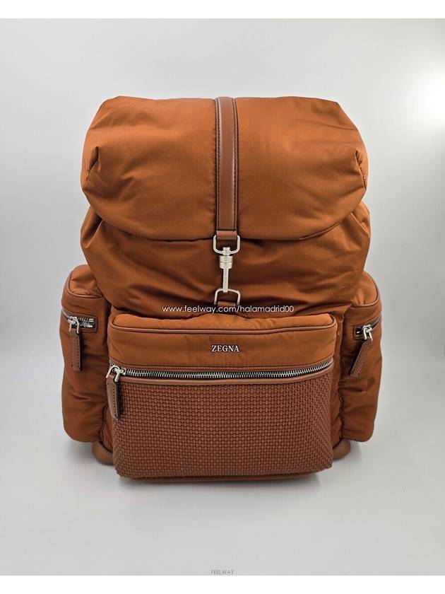 Zegna Technical Fabric Leather Backpack FREE - ERMENEGILDO ZEGNA - BALAAN 1