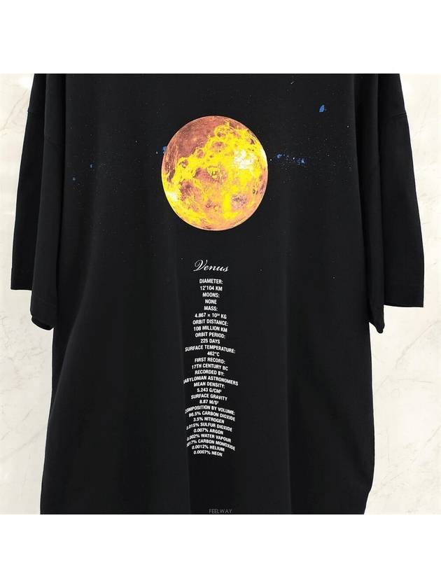 Lux You New Product S Black Venus Planet Short Sleeve T Shirt - VETEMENTS - BALAAN 3