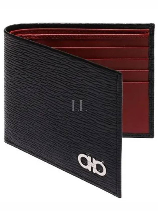 Gancini Half Wallet Black - SALVATORE FERRAGAMO - BALAAN 2