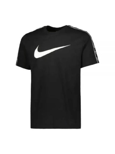 Sportswear Repeat Short Sleeve T-shirt Black - NIKE - BALAAN 2