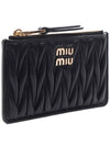 Matelasse Leather Envelope Wallet Black - MIU MIU - BALAAN 4