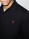 Embroidered Logo Slim Fit Polo Shirt Black - POLO RALPH LAUREN - BALAAN 5